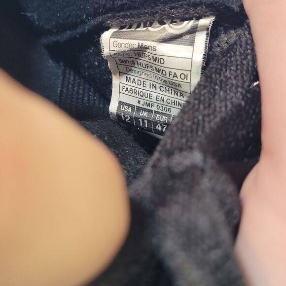 DVS HUF 5 Mid O.I. “Original Intent” Skate sneakers men's Size 12 orange black - Picture 9 of 9